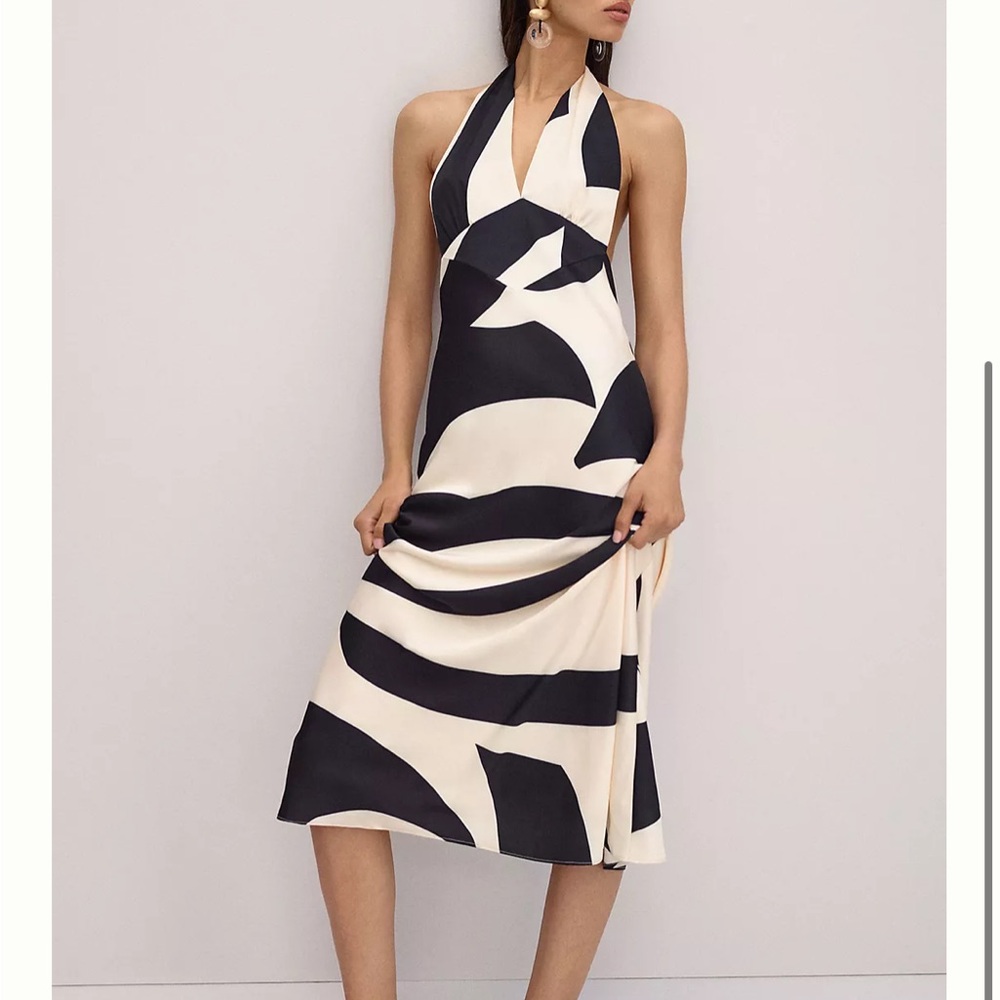 Bardot Citron Halter Midi Dress from Anthropologie